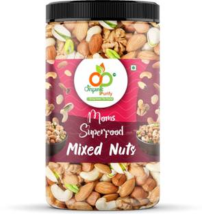 Organic Purify Mom's Superfoood Mixed Nuts Dry Fruits Jar Pack|Healthy Snack Approved by Mother Almonds, Cashews, Raisins, Apricots, Kiwi