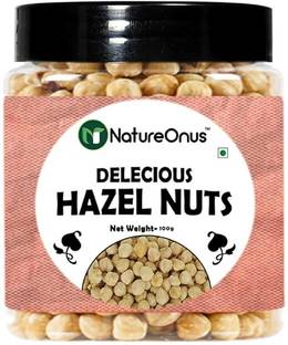 NatureOnus Premium Hazelnuts 100gms | Healthy & Delicious Hazel Nuts For Eating, Hazelnuts