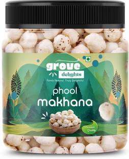 Grove Delights Premium Phool Makhana – Crunchy & Healthy Foxnuts Snack Fox Nut Fox Nut