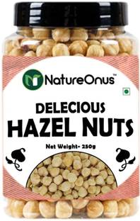 NatureOnus Premium Hazelnuts 250gms | Healthy & Delicious Hazel Nuts For Eating Hazelnuts
