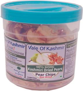 vale of kashmir Dry Pears, Sun Dried Pear Chips in Food Grade Jar, Good for Digestion, Pears