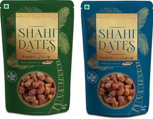 Tulsi Shahi Fard Dates (500g) + Shahi Zahidi Dates (500g), Combo Pack Khajoor, Premium Dates