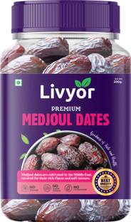 LIVYOR Medjool/Medjoul Dates | Khajoor | Khajur Dry Fruits Dates