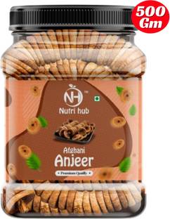 Nutri Hub Natural Premium Afghani Anjeer | Fresh Dry Fruit | Anjir | Jar pack Dried Figs