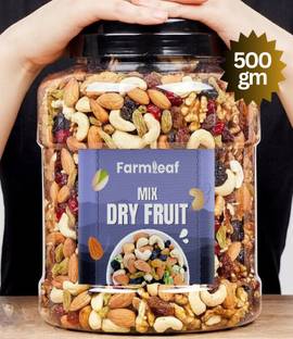 FarmLeaf Mix Dry Fruit | Panchmeva | 500gm | AAA Almonds, Cashews, Raisins, Dry Dates, Assorted Fruits & Nuts