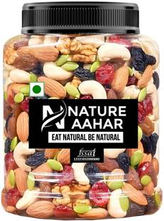 Nature Aahar Mix Dry Fruit | Panchmeva | Nutmix |Dryfruit mix||Mixed Nuts||mix dryfruits Cashews, Almonds, Raisins, Pistachios, Figs, Dry Dates, Kiwi, Assorted Fruits & Nuts