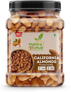 Mahira Hub Premium California Almonds Raw, Fresh & Crunchy | High Protein Almonds