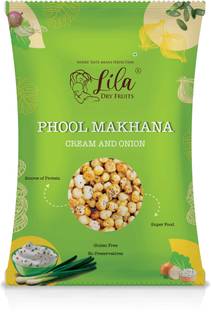 lila dry fruits Cream Onion Makhana | Flavoured Makhana | Tasty Flavoured Dry Fruit.| Fox Nut