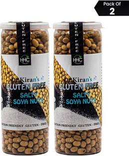 Dr. Kiran's Gluten Free Soya Nuts Salty Flavour Healthy High In Protein Roasted Namkeen Soy Nuts