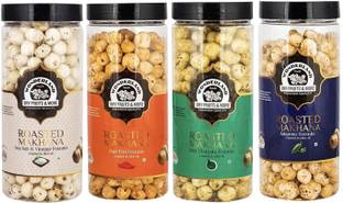 WONDERLAND Roasted Makhana Sea Salt Vinegar, Peri Peri, Mint Chatpata & Jalepeno Assorted Nuts