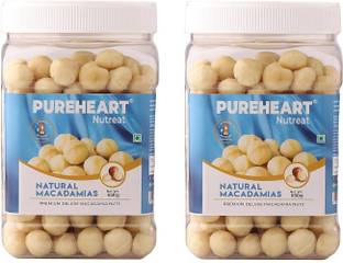 PUREHEART Natural Macadamia - Premium Whole Crunchy & Delicious Nuts/Dry Fruit Macadamia Nuts