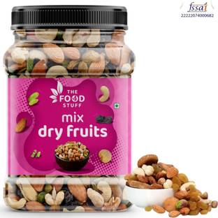 THE FOOD STUFF MIX DRY FRUITS 1KG|PANCHMEWA|RICH IN FIBER|JAR PACK M4 Almonds, Cashews, Apricots, Raisins, Dry Dates, Pistachios, Walnuts, Figs, Kiwi