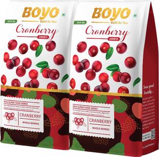 BOYO Dried Whole Cranberry 400g, 100% Vegan and Gluten Free Cranberries