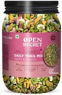 OPEN SECRET 7 in 1 Premium Trail Mix Kaju, Badam, Pista, Kishmish & Akhrot Assorted Seeds & Nuts