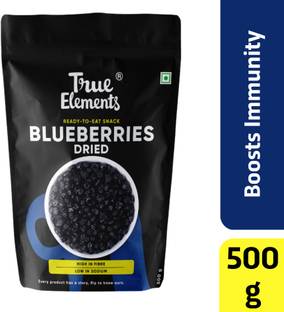 True Elements Dried Blueberries Blueberry - Healthy Snack, Ready to Eat Berries, Fiber Rich Blueberry
