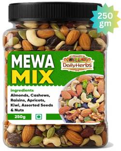 DAILYHERBS Mix Dry Fruit | Mewa Mix | 250gm |(A+ Almonds, Cashews, Raisins, Apricots, Dates, Kiwi, Gooseberry