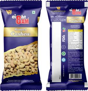 8AM Roasted Nutritious & Delicious Cashews Crunchy Healthy Snack Cashews