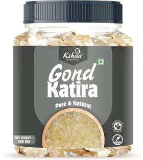 Kihaa Gond Katira (Edible Gum)| Tragacanth Gum | High Cooling Properties Herbal Food Dried Gum
