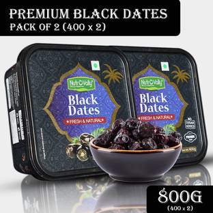 NutroVally Premium Black Dates for Strong Bones | 100% Fresh & Natural | Anti-Oxidants Rich Dry Dates