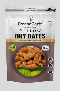 FreshoCartz Yellow Dry Dates | Peela Sukha Khajoor | Dry Chuhara | Pili Kharak | Dry Dates