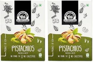 WONDERLAND Foods (Device) Roasted & Salted Pistachios Jumbo Size, 400g Box (Pack of 2) (200g Each) Pistachios