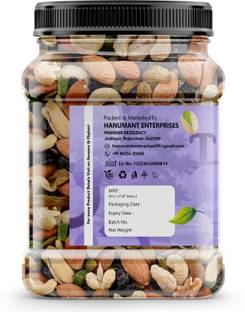 HAI PRABHU 100%Mixture 1 Kg Jar Of Dry Fruit Sukha Dry Fruit Classic Panchmewa Almonds, Cashews, Apricots, Amla, Dry Dates, Kiwi, Raisins, Pistachios