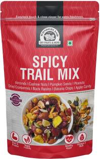 WONDERLAND FOODS Trail Mix 6 in 1 Healthy Snack | Banana Chips, Pumpkin Seeds, Black Raisin Almonds, Cashews, Cranberries