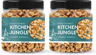 Kitchen Jungle Akhrot Giri 8 Pc | Walnut Kernels Broken ( Jar Pack) ) (Chilean Quality) Walnuts