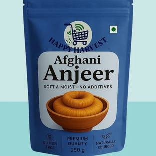 Happy Harvest Afghani Anjeer Dried | Grocery Items Rich in Vitamins | Healthy Snacking Figs