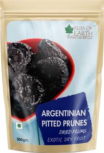 Bliss of Earth 500gm Argentinian Pitted Prunes Dried Plums Exotic Dry Fruit Prunes