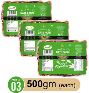 Date Farm Black Seedless Luxury & 100% Natural Khajur,No Added Sugar Arabian Wet Dates