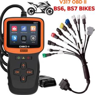 Oritool NEW 317 OBDII BS6, BS7 BIKE SCANNER WITH 11 CONNECTOR CABLE OBD Interface