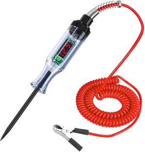 Obdking 6V/12V/24V Digital Voltage Tester Car Bike Test Light LED Circuit Tester Digital Voltage Tester