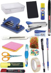 QURTASIA All in One 18 Items Stationery Combo for Office, Home and School use  Office Set
