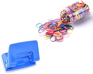 Sharum Crafts Rubber Elastic J & Double Hole Punch