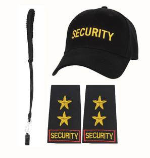 Qualityfab Security Guard Accessories Set Flap+ Lanyard+ Cap  Office Set