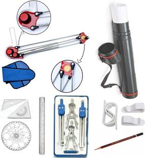 Uttam Mini Drafter Contains Sheet Container Tube, Scales, Procircle, Set Square  Office Set