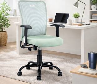 Newturn Sigma S1 Ergonomic Mesh Executive office metal stand with 2 Year warranty Synthetic Fiber Office Adjustable Arm Chair