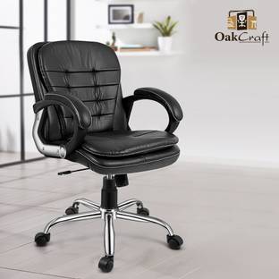 Oakcraft SkCraft Black Office / Study Leatherette Office Executive Chair