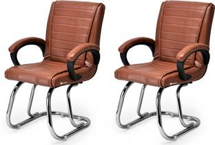 RATISON Director Principal Manager Heavy Duty Metal Frame| Visitor/Study/Office Chair Leatherette Office Arm Chair