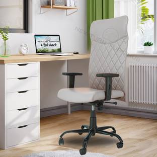 Newturn Sleek HB Ergo Adjustable Handles Executive office revolving chair with 1yr wty Synthetic Office Adjustable Arm Chair