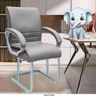 Newturn Maxson Heavy duty Cushion office fixed visitor chair with 2 Year warranty Synthetic Office Visitor Chair