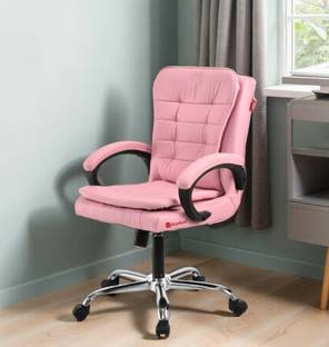 GOYALSON Comfortable Swivel Office Chair Adjustable Height & Breathable Mesh Leatherette Office Adjustable Arm Chair