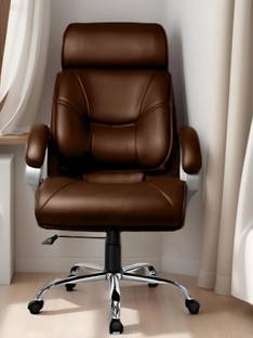 RAAJAA Leatherette Office Adjustable Arm Chair
