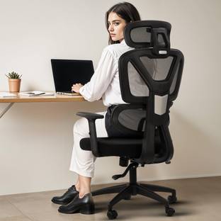 Drogo Ergonomic Office Chair for Work from Home Computer Chair with Lumbar Support 3D Mesh Office Adjustable Arm Chair