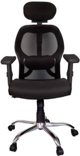 Rajpura Matrix High Back Revolving Chair Adjustable Arms (RSE002 Black) Fabric Office Executive Chair