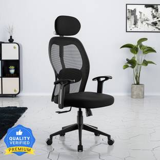 GREEN SOUL Yoga High Back Ergonomic |Home, Office, WFH|3D Headrest,2D Lumbar Support Mesh Office Arm Chair