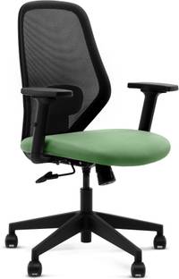 Frido Glide Ergonomic Home & Office Chair for Long Sitting Hours, 2D Armrests Nylon Office Adjustable Arm Chair