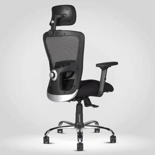 Bluebell GOLF ERGONOMIC HIGH BACK REVOLVING OFFICE CHAIR EXECUTIVE CHAIR BLACK Nylon, Mesh Office Adjustable Arm Chair