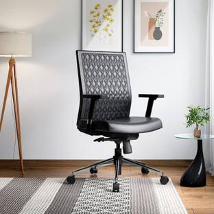 Godrej Interio Elite Leatherette Office Adjustable Arm Chair